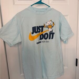 Nike Light Blue The Nike Tee Loose Fit Graphic T-Shirt
